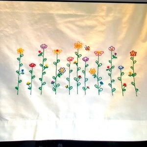 “ Hand Embroidery Standard Pillow Cases “